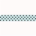 Polka Dots - Black on Light Cyan Small Bar Mat