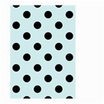 Polka Dots - Black on Light Cyan Large Garden Flag (Two Sides)