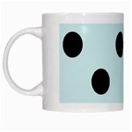 Polka Dots - Black on Light Cyan Black Mug