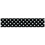 Polka Dots - Light Cyan on Black Flano Scarf (Small)