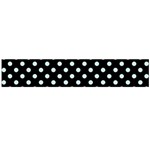 Polka Dots - Light Cyan on Black Flano Scarf (Large)