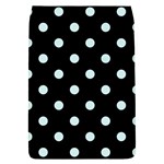 Polka Dots - Light Cyan on Black Removable Flap Cover (L)