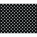 Polka Dots - Light Cyan on Black Collage 11  x 14 