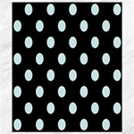 Polka Dots - Light Cyan on Black Canvas 8  x 10 