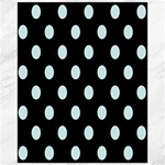 Polka Dots - Light Cyan on Black Canvas 16  x 20 