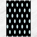 Polka Dots - Light Cyan on Black Canvas 20  x 30 