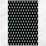 Polka Dots - Light Cyan on Black Canvas 24  x 36 