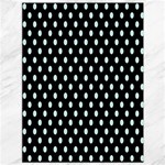 Polka Dots - Light Cyan on Black Canvas 36  x 48 