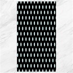 Polka Dots - Light Cyan on Black Canvas 40  x 72 