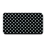 Polka Dots - Light Cyan on Black Medium Bar Mat