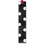 Polka Dots - Light Cyan on Black Large Book Mark