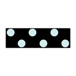 Polka Dots - Light Cyan on Black Sticker Bumper (100 pack)