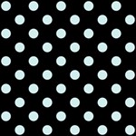 Polka Dots - Light Cyan on Black ScrapBook Page 12  x 12 