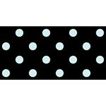 Polka Dots - Light Cyan on Black YOU ARE INVITED 3D Greeting Card (8x4)