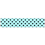 Polka Dots - Black on Celeste Cyan Flano Scarf (Small)