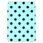 Polka Dots - Black on Celeste Cyan Removable Flap Cover (L)