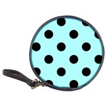 Polka Dots - Black on Celeste Cyan Classic 20-CD Wallet