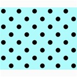 Polka Dots - Black on Celeste Cyan Collage 8  x 10 