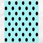 Polka Dots - Black on Celeste Cyan Canvas 16  x 20 