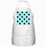Polka Dots - Black on Celeste Cyan BBQ Apron