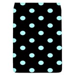 Polka Dots - Celeste Cyan on Black Removable Flap Cover (S)