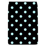Polka Dots - Celeste Cyan on Black Removable Flap Cover (L)