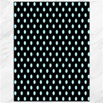Polka Dots - Celeste Cyan on Black Canvas 36  x 48 