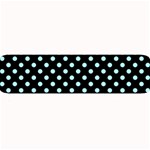 Polka Dots - Celeste Cyan on Black Medium Bar Mat