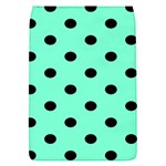 Polka Dots - Black on Aquamarine Removable Flap Cover (S)