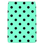 Polka Dots - Black on Aquamarine Removable Flap Cover (L)