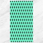 Polka Dots - Black on Aquamarine Canvas 40  x 72 