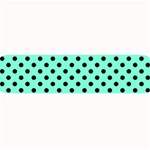 Polka Dots - Black on Aquamarine Medium Bar Mat