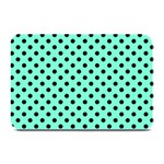 Polka Dots - Black on Aquamarine Plate Mat