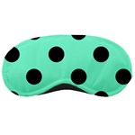 Polka Dots - Black on Aquamarine Sleeping Mask