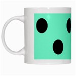 Polka Dots - Black on Aquamarine Black Mug