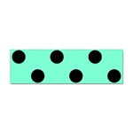 Polka Dots - Black on Aquamarine Sticker (Bumper)