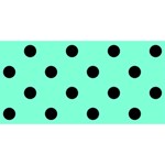 Polka Dots - Black on Aquamarine YOU ARE INVITED 3D Greeting Card (8x4)
