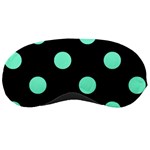 Polka Dots - Aquamarine on Black Sleeping Mask