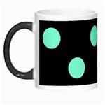Polka Dots - Aquamarine on Black Morph Mug