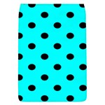 Polka Dots - Black on Aqua Cyan Removable Flap Cover (S)