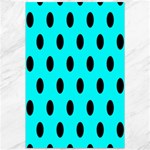 Polka Dots - Black on Aqua Cyan Canvas 12  x 18 