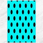 Polka Dots - Black on Aqua Cyan Canvas 20  x 30 