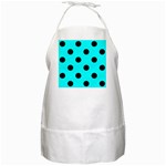 Polka Dots - Black on Aqua Cyan BBQ Apron