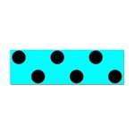 Polka Dots - Black on Aqua Cyan Sticker Bumper (100 pack)