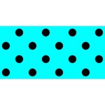 Polka Dots - Black on Aqua Cyan YOU ARE INVITED 3D Greeting Card (8x4)