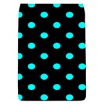 Polka Dots - Aqua Cyan on Black Removable Flap Cover (S)