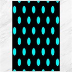Polka Dots - Aqua Cyan on Black Canvas 20  x 30 