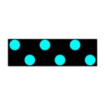 Polka Dots - Aqua Cyan on Black Sticker (Bumper)