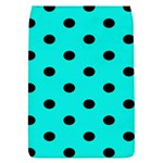Polka Dots - Black on Bright Turquoise Removable Flap Cover (S)