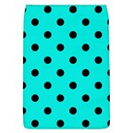 Polka Dots - Black on Bright Turquoise Removable Flap Cover (L)